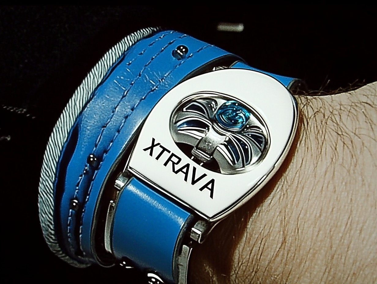 Chrome XTRAVA watch on a blue strap